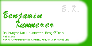 benjamin kummerer business card